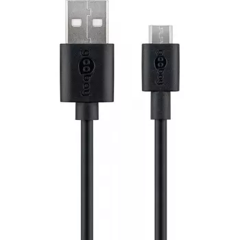 Cable de carga rápida y sincronización Goobay Micro-USB 1 m USB 2.0 negro