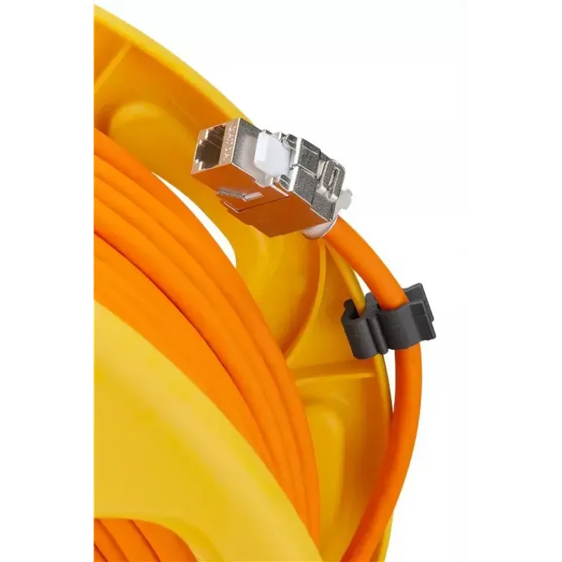 Cable de red Goobay Portable RJ45 50m Cat7a naranja