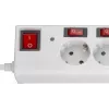 Regleta de enchufes Goobay de 6 tomas con protección contra sobretensiones e interruptor 1,5 m 6 salidas AC