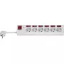 Regleta de enchufes Goobay de 6 tomas con protección contra sobretensiones e interruptor 1,5 m 6 salidas AC