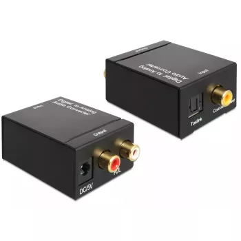 Convertidor de audio DeLOCK 62444 negro