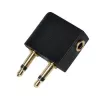 Adaptador de cable LOGILINK CA1089 — 2×3,5 mm a 1×3,5 mm, contactos dorados, negro