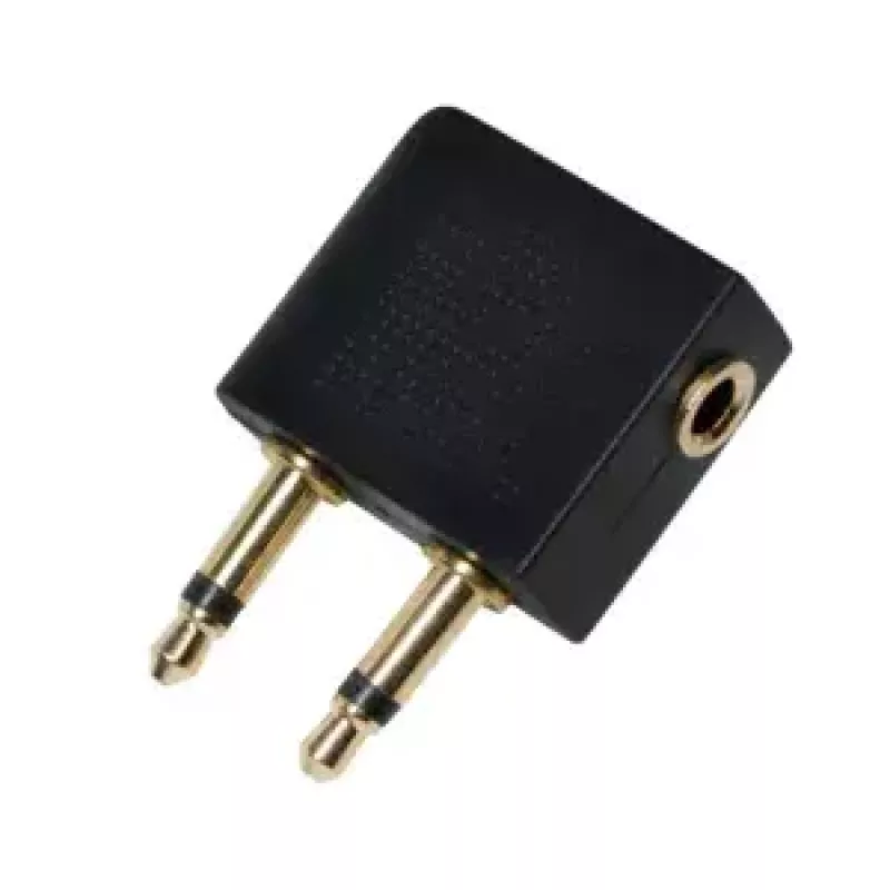 Adaptador de cable LOGILINK CA1089 — 2×3,5 mm a 1×3,5 mm, contactos dorados, negro