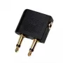 Adaptador de cable LOGILINK CA1089 — 2×3,5 mm a 1×3,5 mm, contactos dorados, negro