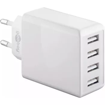 Cargador interior Wentronic 44962 universal blanco 4 puertos USB 5V