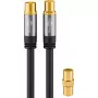 Cable coaxial Goobay 70378 3 m negro conector macho a conector hembra