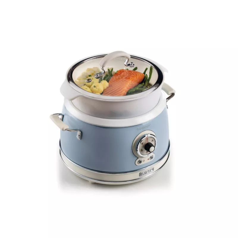 Ariete Vintage 2904 arrocera / olla de cocción lenta, 3,5 l, 700 W, azul