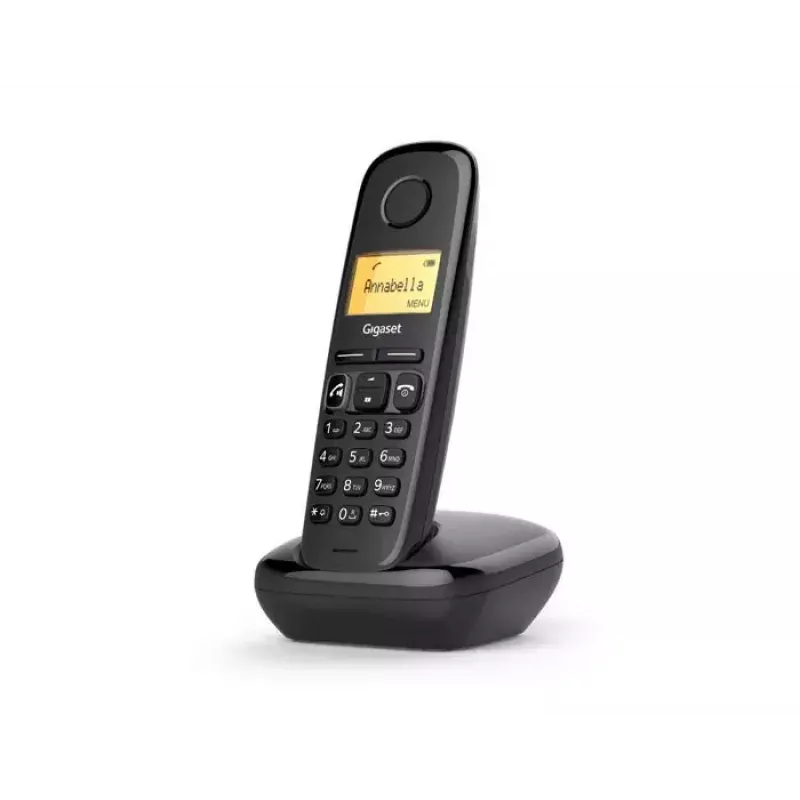 Teléfono analógico/DECT Gigaset A270A identificador de llamadas negro con microteléfono inalámbrico