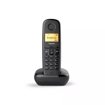 Teléfono analógico/DECT Gigaset A270A identificador de llamadas negro con microteléfono inalámbrico