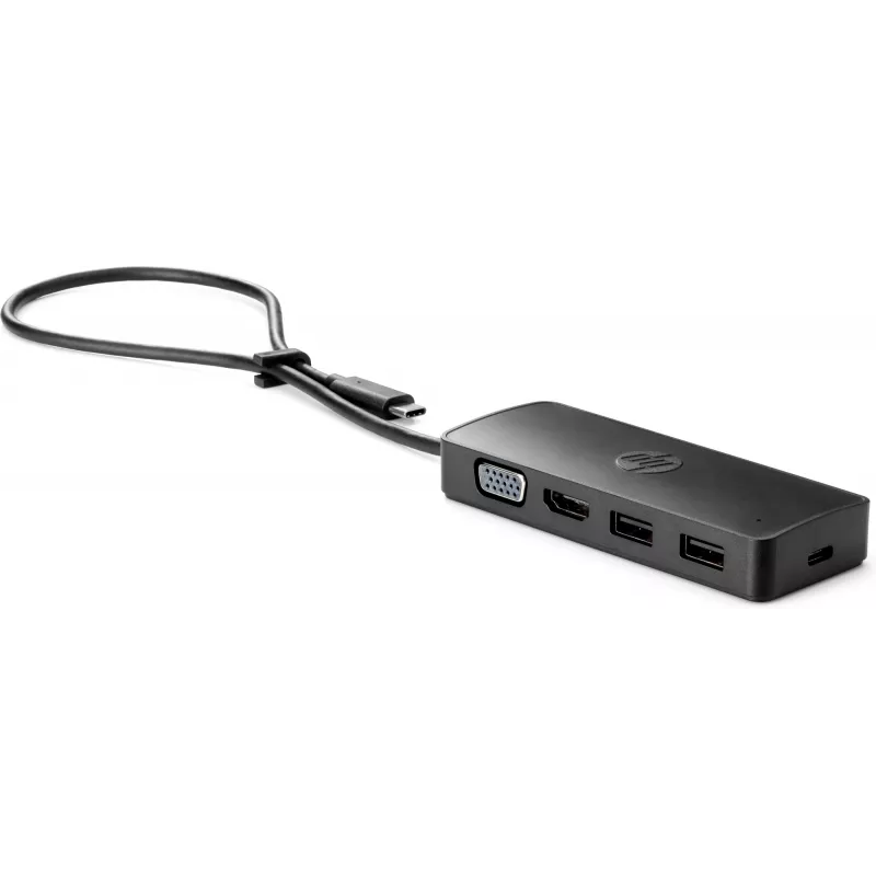 HP USB-C Travel Hub G2, Con cable, USB 3.2 Gen 1 (3.1 Gen 1) Type-C, Negro, China, Windows 10, 107 mm