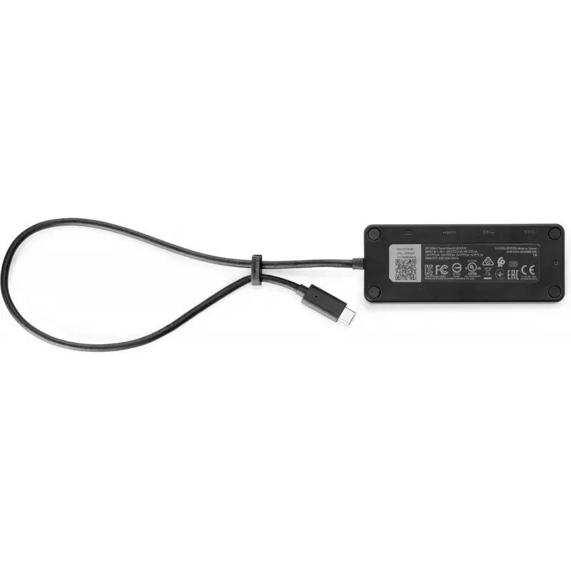 HP USB-C Travel Hub G2, Con cable, USB 3.2 Gen 1 (3.1 Gen 1) Type-C, Negro, China, Windows 10, 107 mm