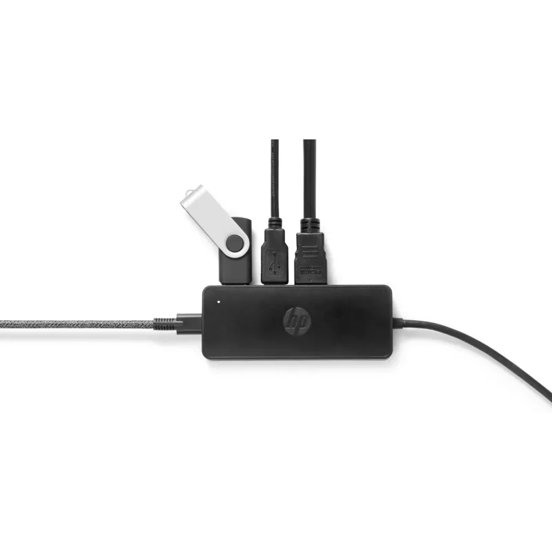 HP USB-C Travel Hub G2, Con cable, USB 3.2 Gen 1 (3.1 Gen 1) Type-C, Negro, China, Windows 10, 107 mm