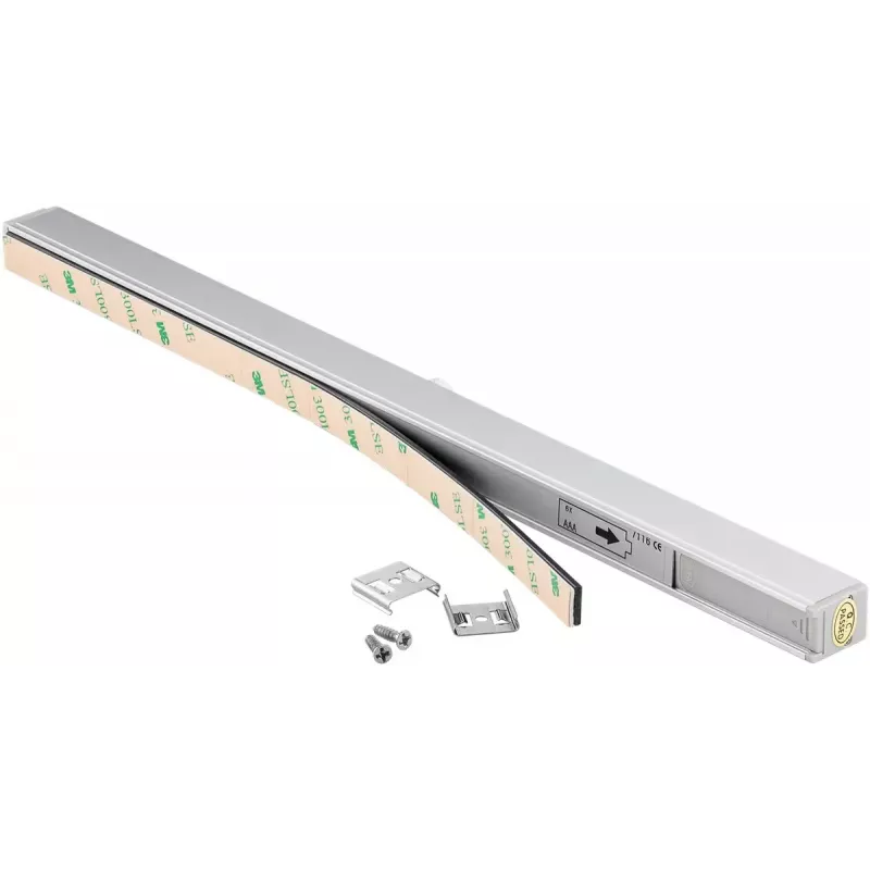 Lámpara LED de bajo armario Goobay con sensor de movimiento plateada 20 luces