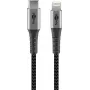 Cable Lightning Goobay 1m USB-C a Lightning negro gris 49271