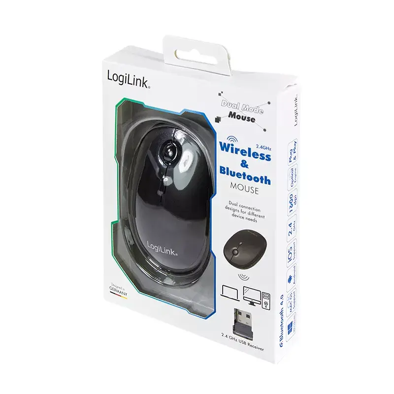 Ratón LogiLink ID0204 RF Wireless + Bluetooth