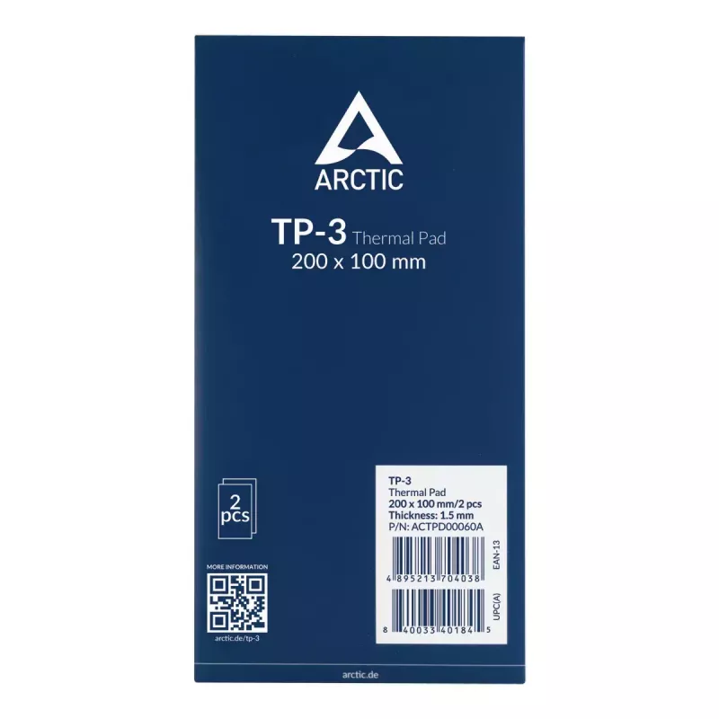 ARCTIC TP-3 Premium Performance Almohadilla térmica 200 x 100 mm, 1,5 mm