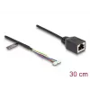 Cable de red DeLOCK 88007 RJ45 a 4-Pin 6-Pin Cat5e 0,3 m negro
