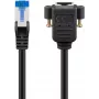 Cable de red Goobay 65641 RJ-45 Cat6a 0,5 m negro