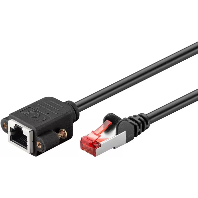 Cable de red Goobay 65637 RJ-45 Cat6 1m negro