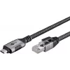 Adaptador Goobay USB-C a RJ-45 10m negro plata