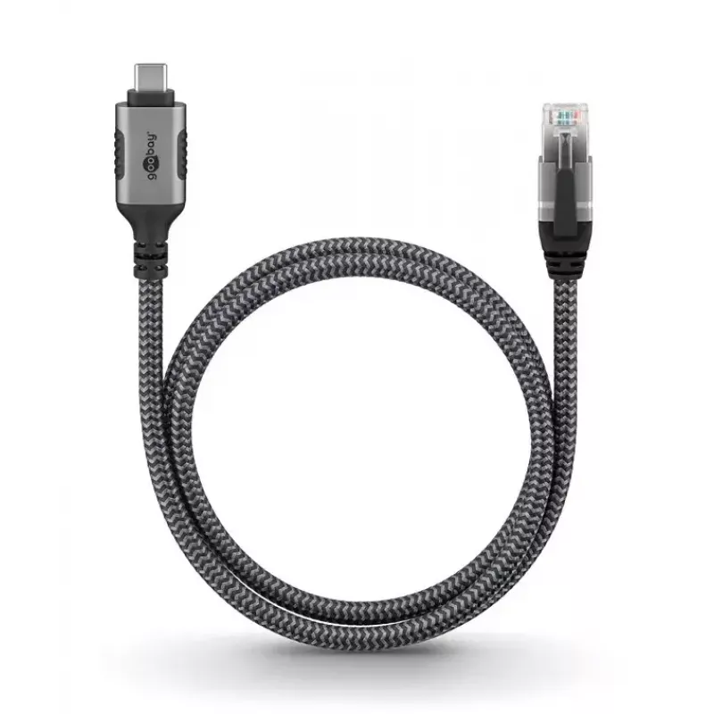Adaptador Goobay USB-C a RJ-45 10m negro plata