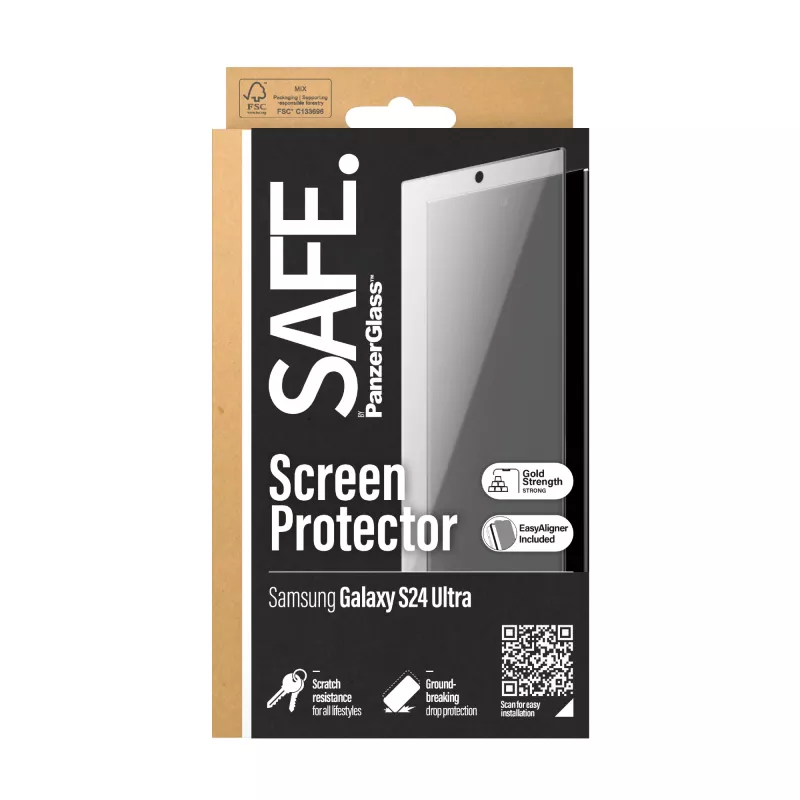 PanzerGlass SAFE. by ® protector de pantalla Samsung Galaxy S24 Ultra | Ultra-Wide Fit con EasyAligner