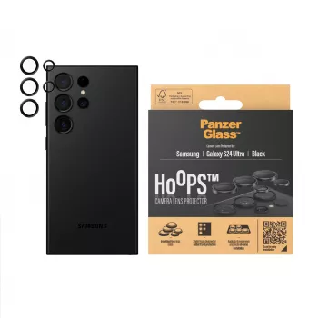 PanzerGlass ® Hoops® cristal protector de objetivo de cámara negro Samsung Galaxy S24 Ultra