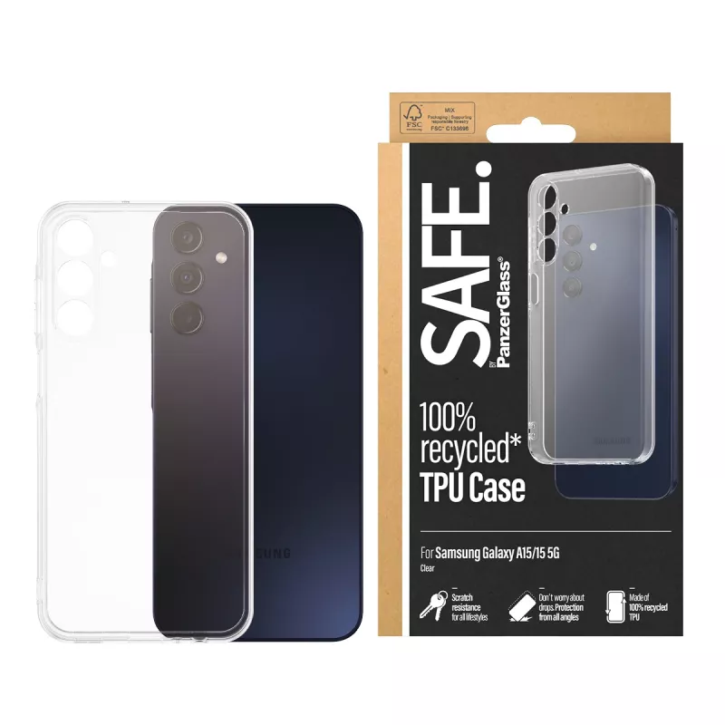 PanzerGlass SAFE. by ® funda TPU Samsung Galaxy A15 | A15 5G | transparente