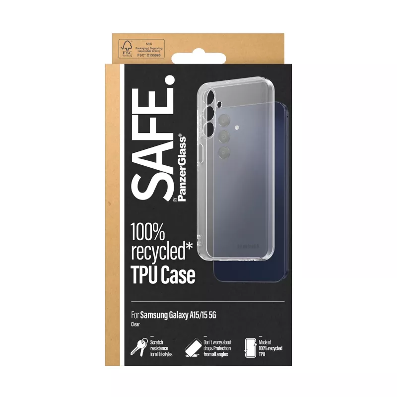 PanzerGlass SAFE. by ® funda TPU Samsung Galaxy A15 | A15 5G | transparente