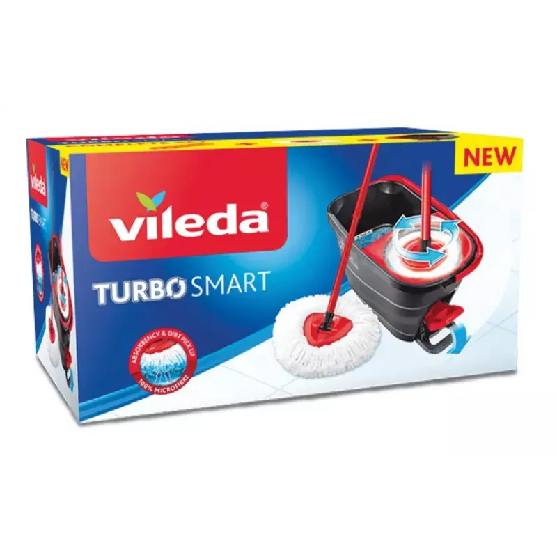 Sistema de fregado Vileda Turbo Smart depósito único negro rojo 166140