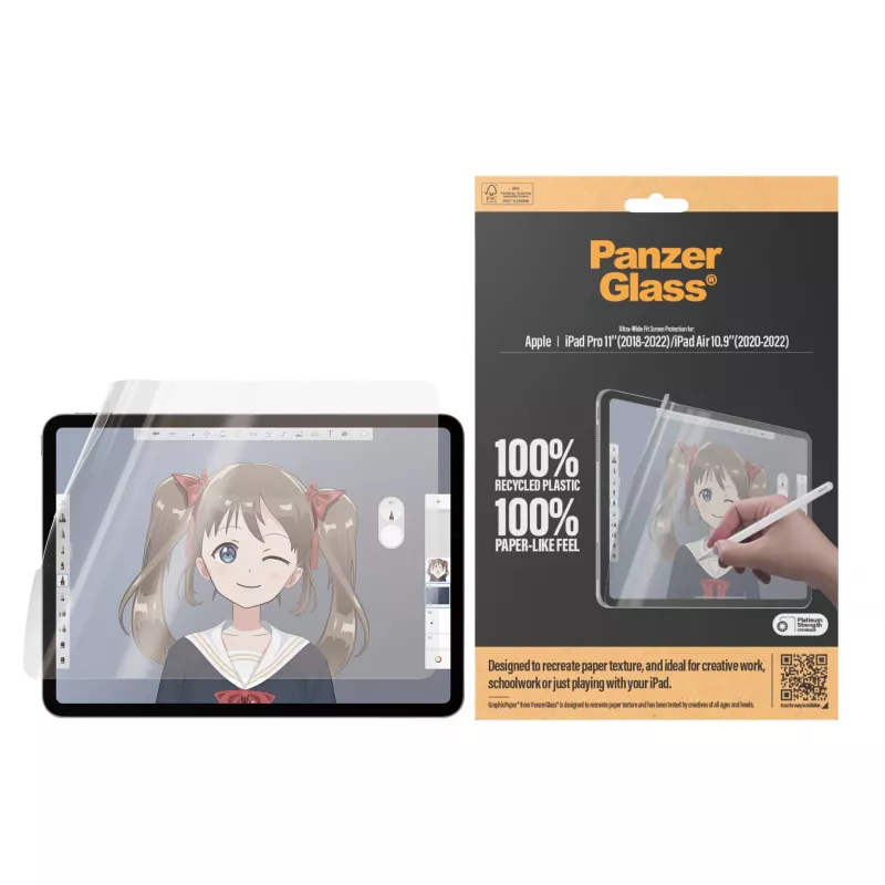 PanzerGlass® GraphicPaper® lámina protectora de pantalla iPad Pro 11'' (2018-2022) | iPad Air 10,9'' (2020-2022) | Ultra-Wide Fit
