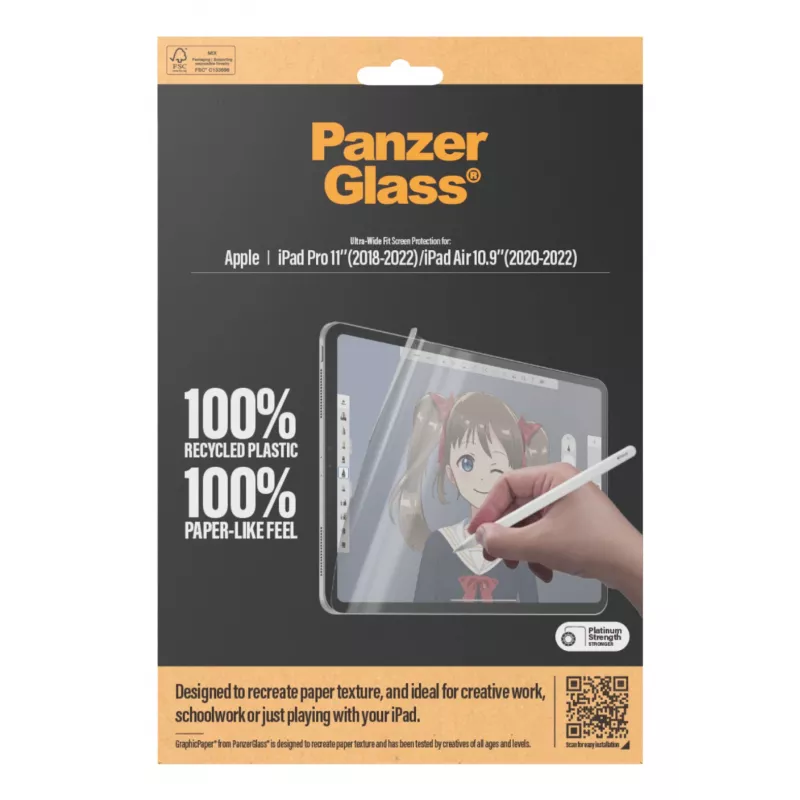 PanzerGlass® GraphicPaper® lámina protectora de pantalla iPad Pro 11'' (2018-2022) | iPad Air 10,9'' (2020-2022) | Ultra-Wide Fit