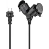 Goobay 65434 alargador de corriente 5 m 2 tomas AC para exteriores negro