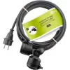 Goobay 65434 alargador de corriente 5 m 2 tomas AC para exteriores negro