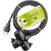 Alargador de corriente Goobay 65437 5m 3 tomas AC para exteriores negro