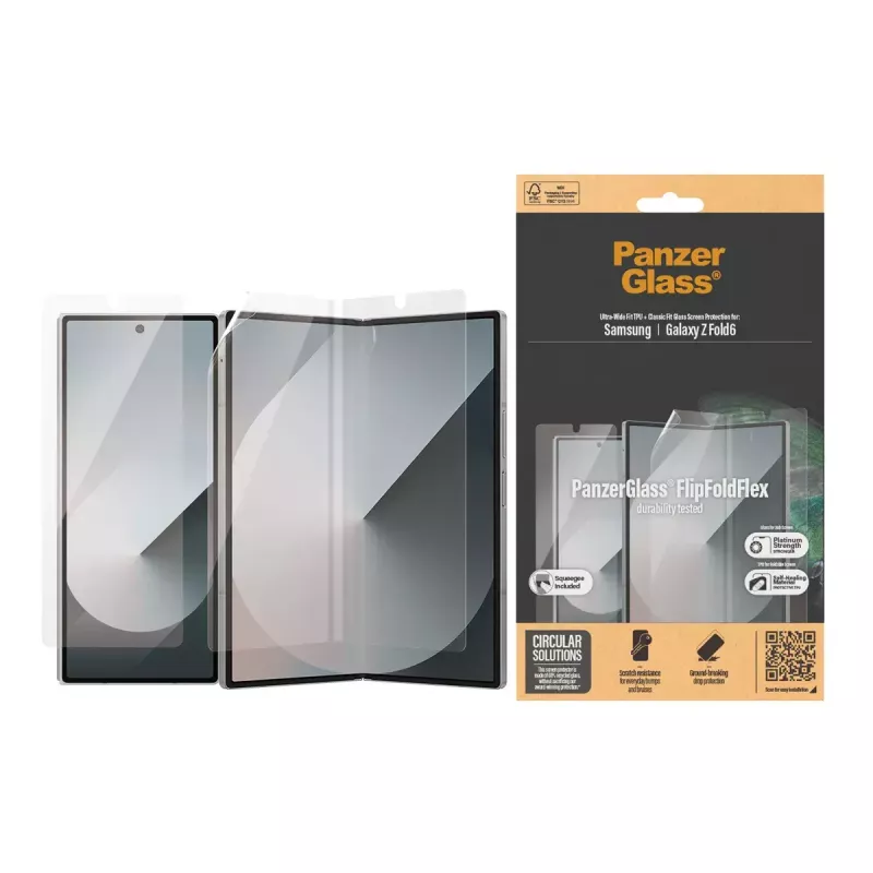 Lámina protectora de pantalla PanzerGlass Samsung Galaxy Z Fold6 resistente a arañazos e impactos
