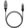 Adaptador de cable Goobay 74400 USB 3.0 Type-A RJ45 15 m negro plata