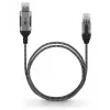 Adaptador de cable Goobay 74400 USB 3.0 Type-A RJ45 15 m negro plata