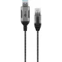 Adaptador de cable Goobay 74400 USB 3.0 Type-A RJ45 15 m negro plata
