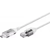 Goobay Cable Ethernet USB-C 3.1 a RJ45 Slim, 7,5 m, blanco (74390)