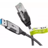 Adaptador de cable Goobay 74399 USB 3.0 Type-A RJ45 10 m negro plata