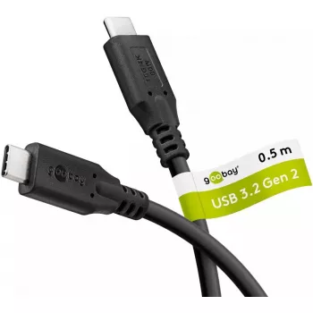 Cable USB Goobay 74204 USB 3.2 Gen 1 0,5 m USB-C negro