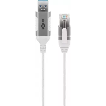 Cable de red Goobay 74384 USB 3.0 Type-A RJ45 15 m blanco
