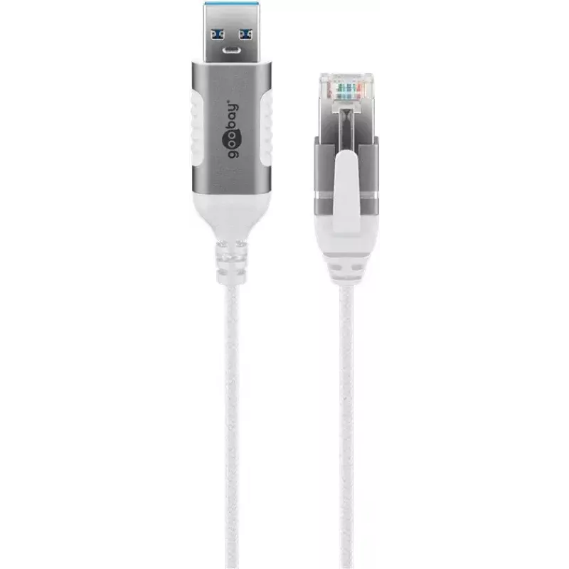 Cable de red Goobay 74384 USB 3.0 Type-A RJ45 15 m blanco