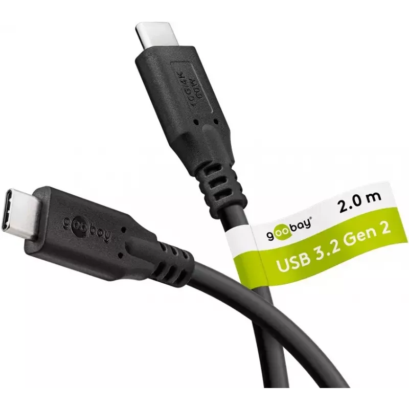 Cable USB Goobay 74207 USB 3.2 Gen 1 2 m USB-C negro