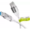 Cable de red Goobay 74380 USB 3.0 Type-A RJ45 3 m blanco