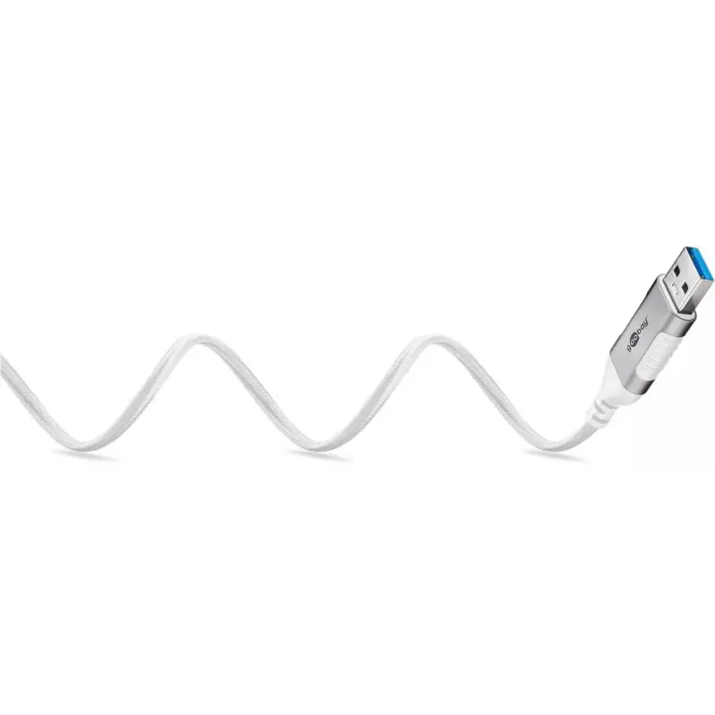 Cable de red Goobay 74380 USB 3.0 Type-A RJ45 3 m blanco