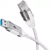 Cable de red Goobay 74380 USB 3.0 Type-A RJ45 3 m blanco