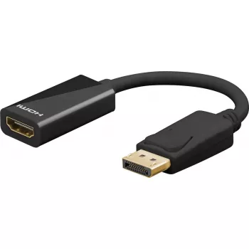 Adaptador de cable de vídeo Goobay 75269 0,1 m DisplayPort HDMI negro