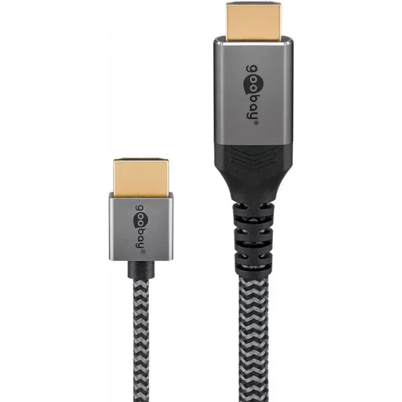 Cable HDMI Goobay 1 m Type-A conector macho a conector macho 18 Gbit/s gris